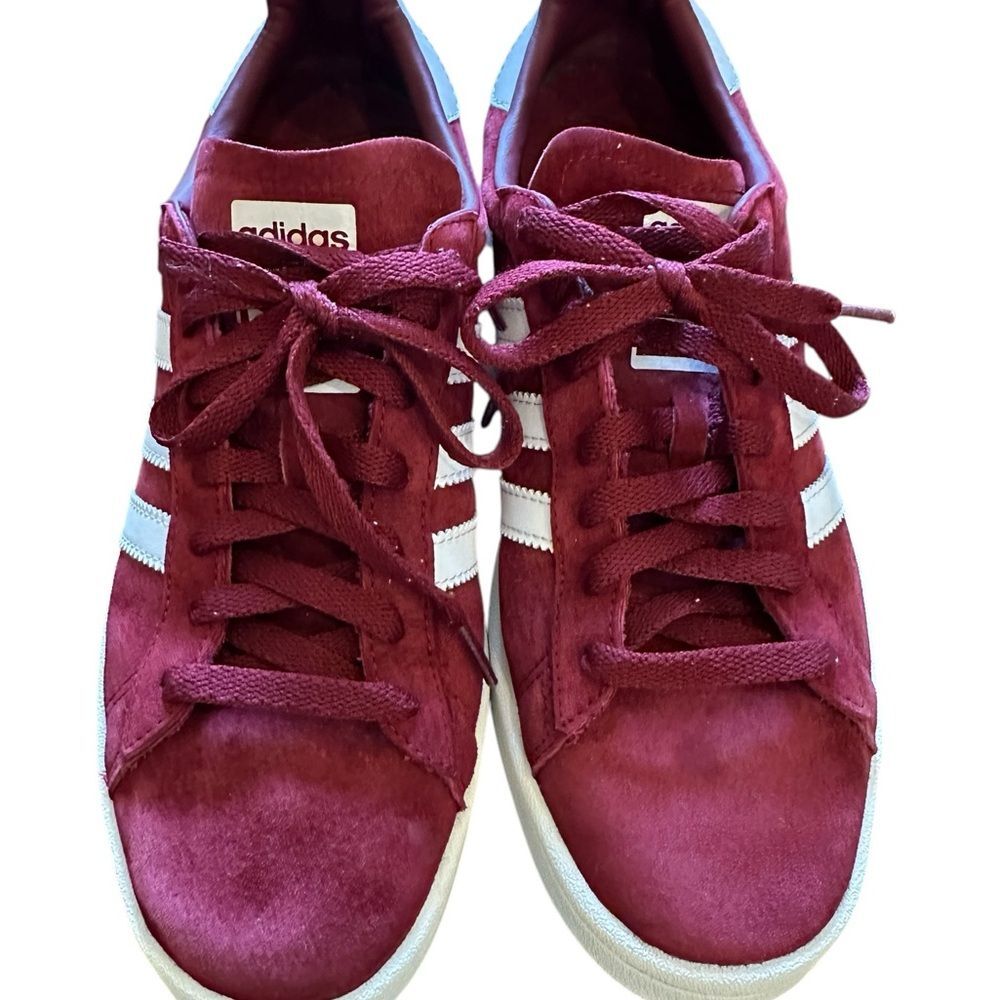 Adidas Campus Collegiate Sneakers Burgundy Red Size 9 - Picture 3 of 7